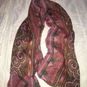 Multi-colored, printed scarf